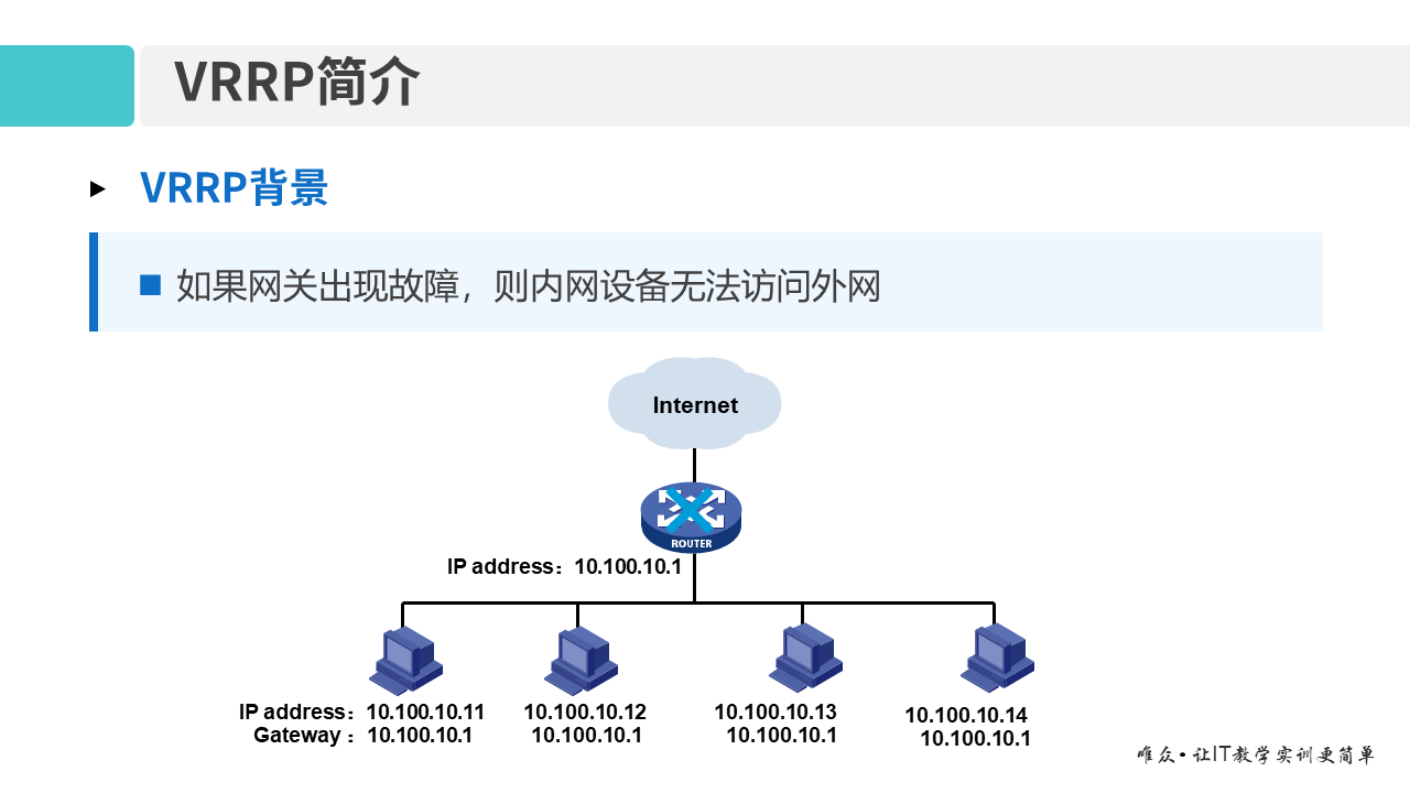 华为1+X证书：网络系统建设与运维 ——10-虚拟路由器冗余协议