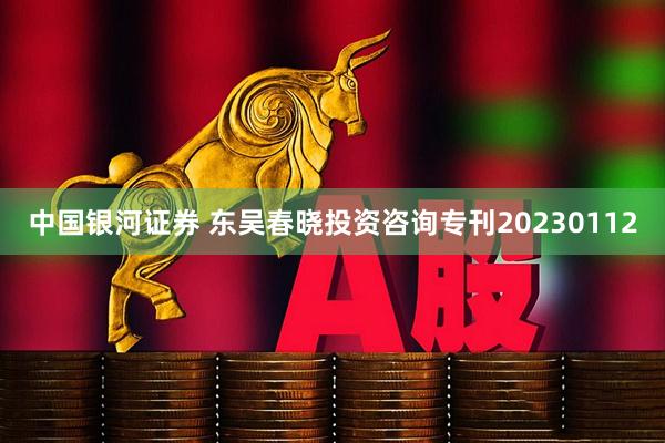 中国银河证券 东吴春晓投资咨询专刊20230112